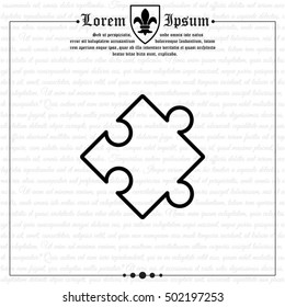 Web line icon. Puzzle