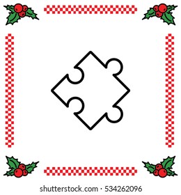 Web line icon. Puzzle