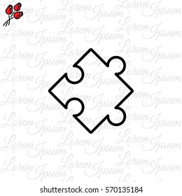 Web line icon. Puzzle