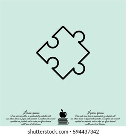 Web line icon. Puzzle
