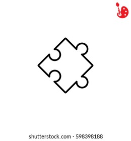 Web line icon. Puzzle