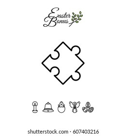Web line icon. Puzzle
