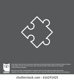 Web line icon. Puzzle
