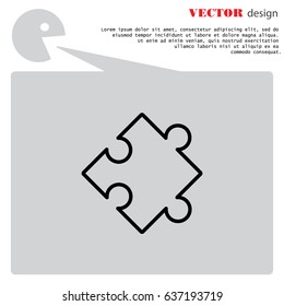 Web line icon. Puzzle