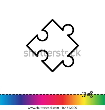 Web line icon. Puzzle