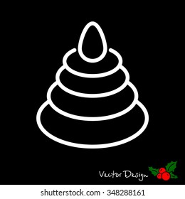 Web line icon. Pyramid, children's toy