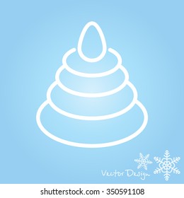 Web line icon. Pyramid, children's toy