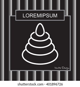 Web line icon. Pyramid, children's toy