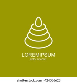 Web line icon. Pyramid, children's toy