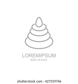 Web line icon. Pyramid, children's toy