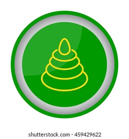 Web line icon. Pyramid, children's toy
