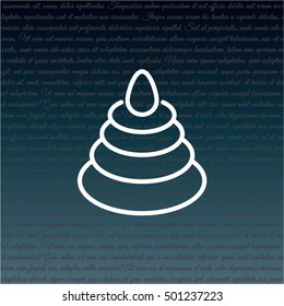 Web line icon. Pyramid, children's toy