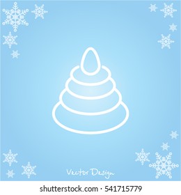 Web line icon. Pyramid, children's toy