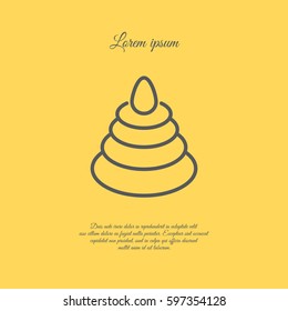 Web line icon. Pyramid, children's toy