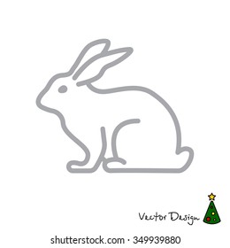 Web line icon. Rabbit, bunny