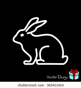 Web line icon. Rabbit, bunny
