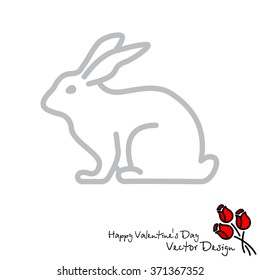 Web line icon. Rabbit, bunny