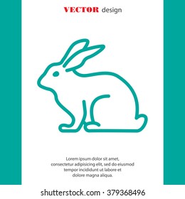 Web line icon. Rabbit, bunny