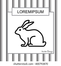 Web line icon. Rabbit, bunny