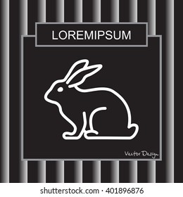 Web line icon. Rabbit, bunny