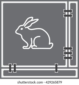 Web line icon. Rabbit, bunny