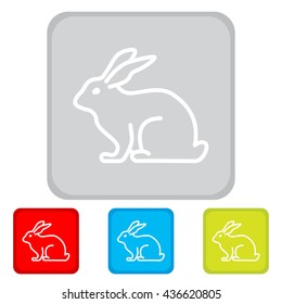 Web line icon. Rabbit, bunny