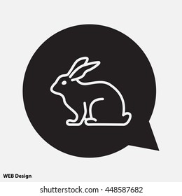 Web line icon. Rabbit, bunny