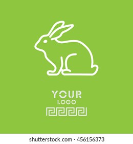 Web line icon. Rabbit, bunny