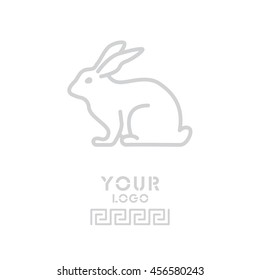 Web line icon. Rabbit, bunny