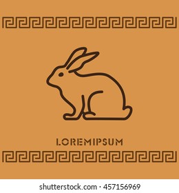 Web line icon. Rabbit, bunny