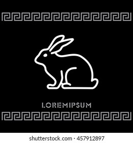 Web line icon. Rabbit, bunny