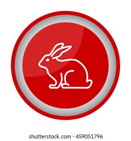 Web line icon. Rabbit, bunny