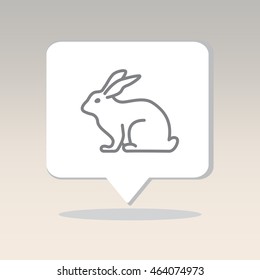 Web line icon. Rabbit, bunny