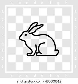 Web line icon. Rabbit, bunny