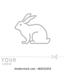 Web line icon. Rabbit, bunny