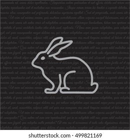Web line icon. Rabbit, bunny