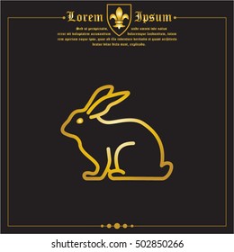Web line icon. Rabbit, bunny