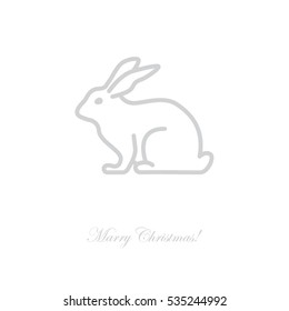 Web line icon. Rabbit, bunny
