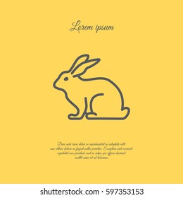 Web line icon. Rabbit, bunny