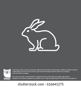 Web line icon. Rabbit, bunny