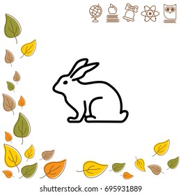 Web line icon. Rabbit, bunny