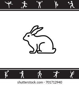 Web line icon. Rabbit, bunny