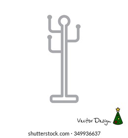 Web line icon. Rack, hanger.