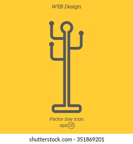 Web line icon. Rack, hanger.