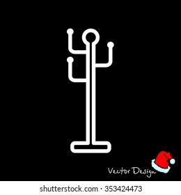 Web line icon. Rack, hanger.