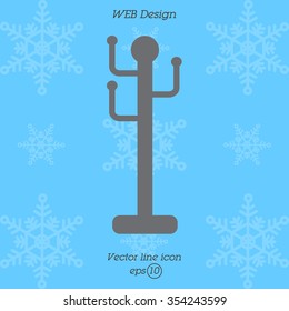 Web line icon. Rack, hanger.