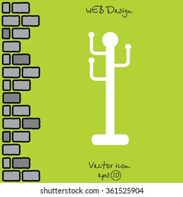 Web line icon. Rack, hanger.
