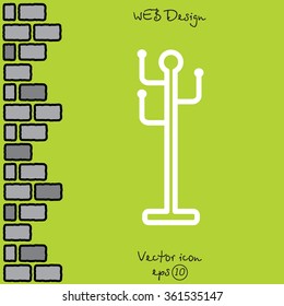 Web line icon. Rack, hanger.