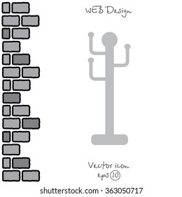 Web line icon. Rack, hanger.