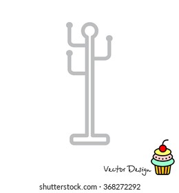 Web line icon. Rack, hanger.